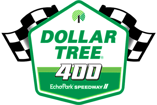 Dollar Tree 400 NASCAR Cup Series logo for Echo Park Speedway event on July 11, 2027