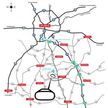 Atlanta area map