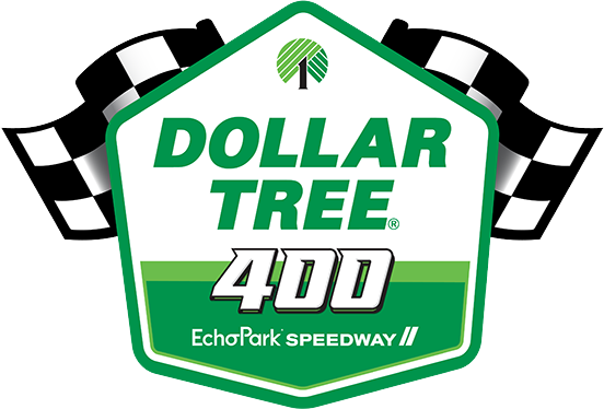 Dollar Tree 400 NASCAR Cup Series logo for Echo Park Speedway event on July 11, 2027