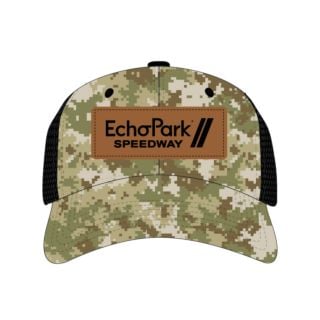 EchoPark Speedway Camo Leather Patch Hat