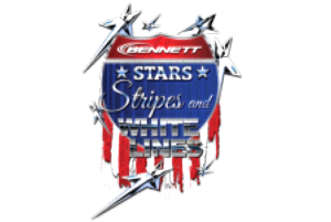 Stars Stripes and White Lines Logo